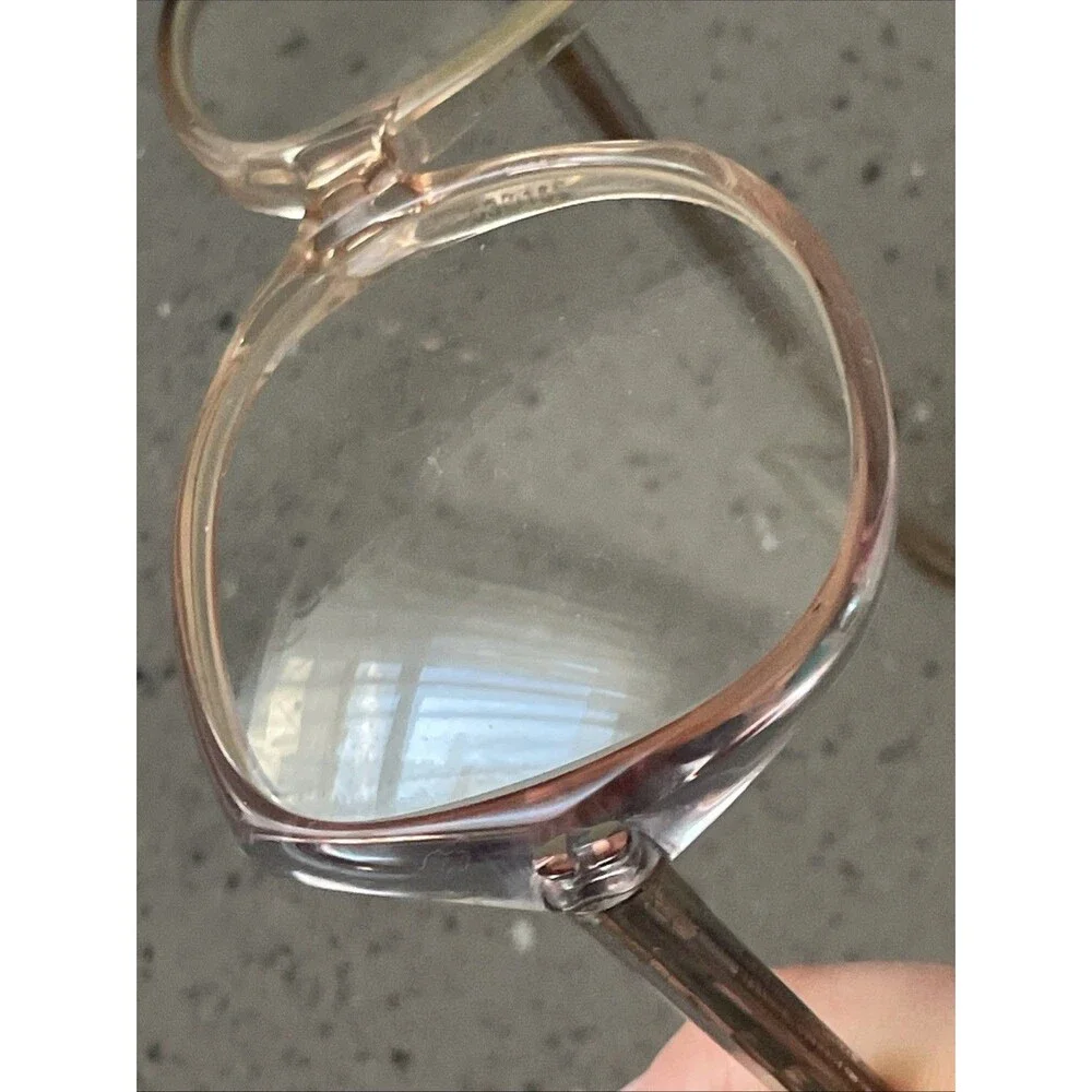 Vintage 1970s Allusions Coral Blue Acetate Eyeglasses Frames ONLY 130 USA
